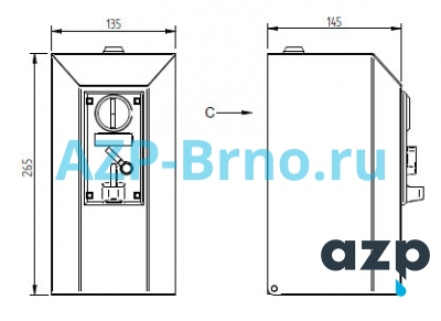 Монетный автомат для открывания двери MAD 5 AZP Brno Чехия (фото, схема) Монетный автомат для открывания двери MAD 5 AZP Brno Чехия (фото, схема)