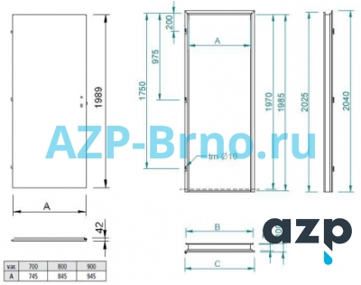 Внутренние двери из нержавеющей стали NDI AZP Brno Чехия (фото, схема) Внутренние двери из нержавеющей стали NDI AZP Brno Чехия (фото, схема)